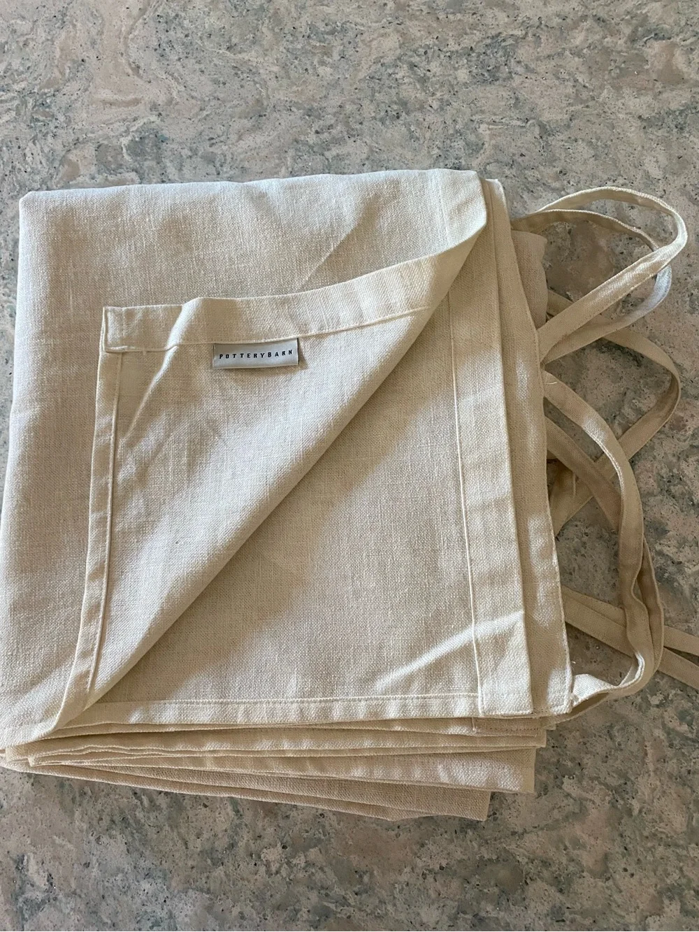 Pottery Barn Natural Linen Blend Curtain Panel in Cream